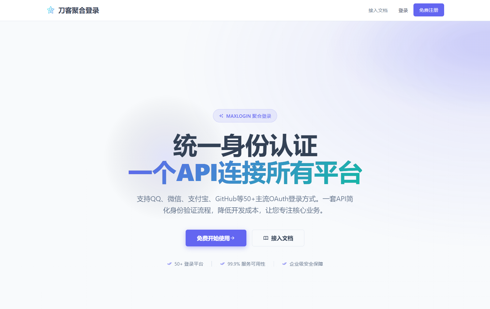 2026全新聚合登录系统源码 一栈式配置全部快捷登录接口